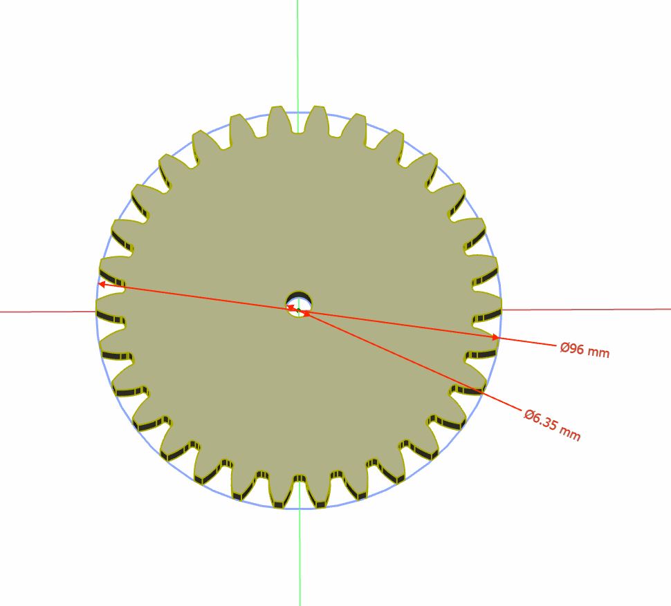 Sprocket wheels set. Gear set. CNC routing, Laser cutting, 3D printing, Hand cut digital files: svg, dxf, pdf, jpg, stl