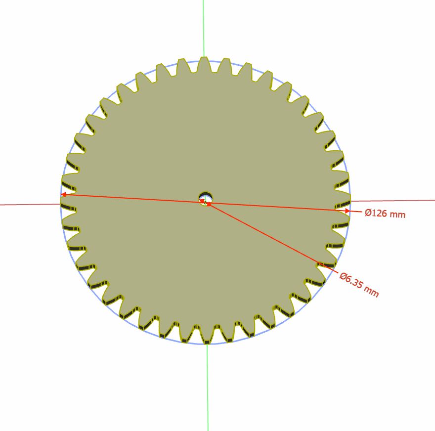 Sprocket wheels set. Gear set. CNC routing, Laser cutting, 3D printing, Hand cut digital files: svg, dxf, pdf, jpg, stl