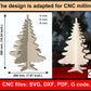 Christmas Tree - CNC router files Christmas Tree laser cut files. CNC files: SVG, DXF, PDF, G code.