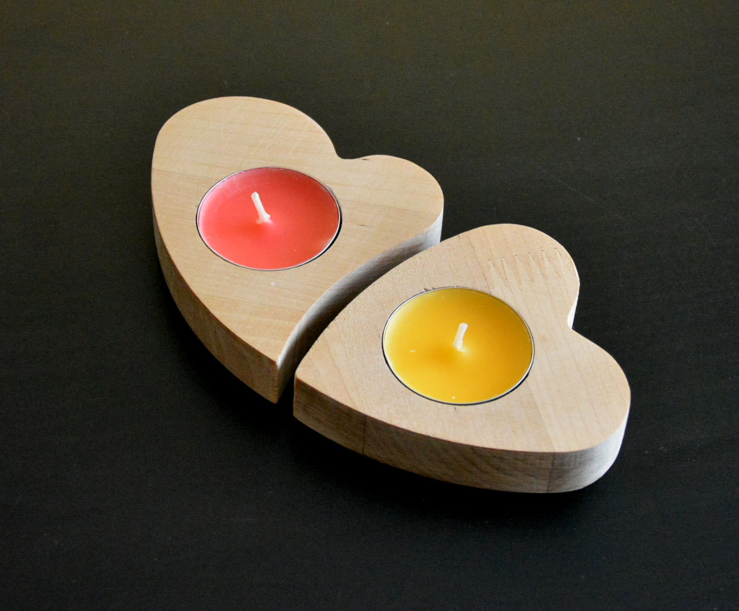 Tea candle holders - Heart (set - 2 pcs.)