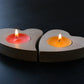 Tea candle holders - Heart (set - 2 pcs.)