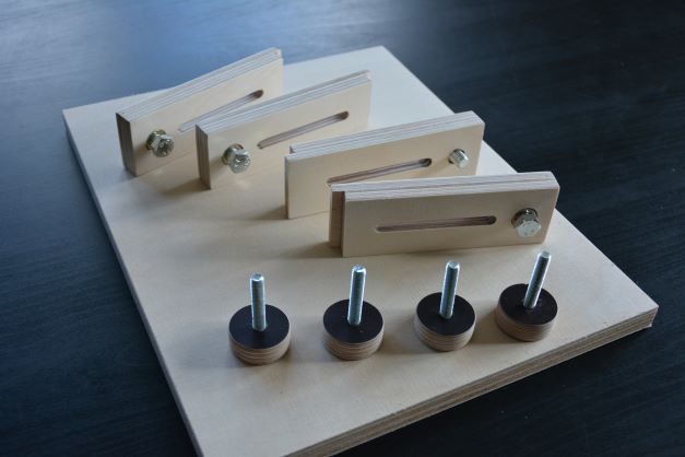 CNC clamp set 4 pcs. 15 mm. plywood