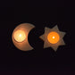 Arbatinės žvakidės  - Saulė, Mėnulis. Komplektas (2 vnt.)