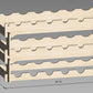 Modulinė, greito surinkimo vyno lentyna 19 cm. x 30 cm x 60 cm. (12 ir daugiau butelių).