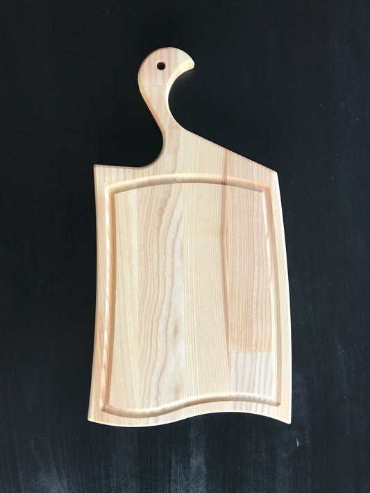 Wooden cutting board 40 cm x 22 cm x 2 cm - glued ash