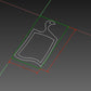 CNC router files - Cutting board. CNC files: svg, dxf, pdf, jpg
